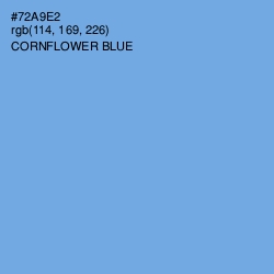 #72A9E2 - Cornflower Blue Color Image